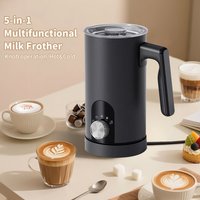 Milk Frother Electric Milk Foam Machine Automatic Milk Foamer 5 in 1 Electric Milk Frother Foam Maker for Cappuccino Cream Egg