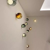 2026 Italian Designer Luxury Colorful Glass Ball Wall Lights Home Decor Aisle Cafe Bedside Wall Decoration Fashion Lamps