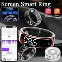 Neuer Smart Ring R13 mit LED-Display, Gestensteuerung, Videoaufnahme, Herzfrequenz- und Schlafüberwachung, 5ATM wasserdicht, kabelloses Laden, HT30