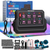 MICTUNING Bezprzewodowy Panel Przełączników 8/12 Gang, Zasięg Zdalnego Sterowania do 100M, Przełącznik Przyciskowy Chwilowy Stroboskopowy Sterowanie Obwodem Przekaźnikowym