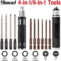 9IMOD RC Hex Driver Set 4-in-1 6-in-1 Hex Allen Screwdriver Kit 1.5mm 2.0mm 2.5mm 3.0mm RC Repair Tools for RC Helicopter Car