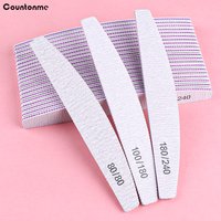 5Pcs/10Pcs Grey Nail Files 100/180 Grit Boat Polisher Buffer Block 180/240 Grit Pedicure Tools Nail Care Sanding Manicure Tools