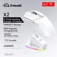 FREEWOLF X2 Gamer Mouse Wireless Mouse 3 Mode 2.4G Bluetooth Custom Mice Lightweight Accessories Gaming PAW3311 for Gamer Gifts