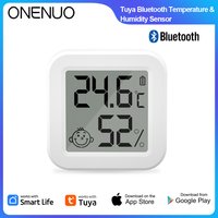 Tuya Mini Smart Bluetooth Temperature Humidity Sensor LCD Thermometer Smart Electric Hygrometer Tuya APP Remote Control Home