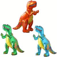 1Pc Super Large 3D Dinosaur Foil Balloon Self-standing Dinosaur Balloon Decor for Adults Birthday Party