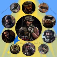 COD J-John Price Brooches for Backpack Accessories 25mm,32mm,48mm,58mm,75mm Round Enamel Pins Cartoon Badge