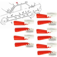 10Pcs Roof Trim Clip Bracket A2016980160 For Mercedes W201 W124 E CLK Class Red ABS Fastener Automobiles Parts