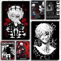 Anime T-tokyo Ghoul Poster Poster Modern PP Paper Wall Art Sticker Minimalist Decorative for Cafe Office Home Wall Decor Gift