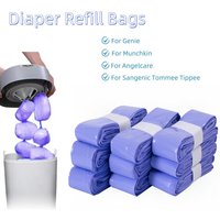 Scented Nappy Bin Refill Bags, Disposable Diaper Pail Liners, Odor Blocking Replacement Bags, Breathable Thickened Waste Bags fo