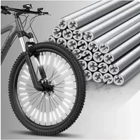 AliExpress 12Pcs Bike Bicycle Wheel Spokes Reflective Sticker Tube Warning Safety Light DIY Cycling Reflector Reflective Tubes Hot Sale