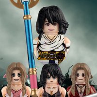 MOC DT041 Comic Boys Girls FF Game mini Desktop Decoration Statue Comic Action Figures Dolls Assemble Building Blocks Toys Gifts