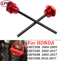 CNC Aluminum Oil Dipstick Gauge Plugs For HONDA CR250R CRF250X CRF450X CRF 250R 250X 450X 2004 2005 2006 2007 2008 2009-2017