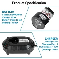 🔋Makita10.8V original battery BL1013 BL1020 BL1030, DF030D Makita 10.8v/12V charger, replacement tool 10.8v Makitabattery