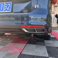 Chromowana listwa dekoracyjna do stylizacji samochodu, przeznaczona do VW Passat B8.5 (roczniki 2020, 2021, 2022, 2023), elementy zewnętrzne do dekoracji tylnej części, wokół wylotu spalin.