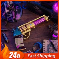22cm Jinx Weapons Prop Replica Cosplay Gun Model Non-Firing Game Collectible Display Toy Steampunk Style Desk Decoration Gifts
