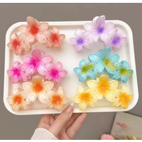 1/2Pcs temperament flower shark clip sweet egg flower grab clip elegant party ponytail clip fashionable hair clip