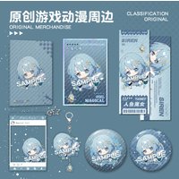Anime Magic Girl Miki Sayaka Peripheral Keychain Badge Photo Card Sticker Paper Card Cover Laser Ticket Color Paper Collection