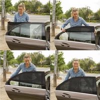 Car Sun Shade Mesh SUV Window UV Protect Curtain Cover Auto Covers Front Rear Side Cars Mosquito Net Sunshade Window Mesh