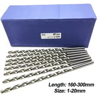 Wiertło wydłużające 1-20 mm 160/200/250/300 mm Bardzo długie wiertło kręte z chwytem prostym ze stali szybkotnącej HSS do metalu i drewna