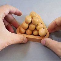 Wooden Pyramid Puzzle IQ Logic Training Brain Teaser Puzzles for Teens Adults Kids Educational Toys Mind Baffling Games