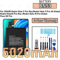 AliExpress EOBATACC 100% New Zero Cycle BN53 Battery For XIAOMI Redmi Note 9 Pro Max/Redmi Note 10 Pro Max Phone Replacement Bateria +Free Tools