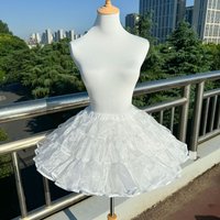 Fashion Lolita Petticoat Without Hoop White Ball Gown Petticoats Short Cosplay Crinoline Skirt Party Dress