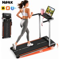 2-in-1 Folding Treadmill For Walking And Running, 2.0HP Peak DCMotor, 1-12km/h Adjustable Speed, LED Multi-function Display Panel, 12 Preset Programmes + SoundSystem, 3 Workout Modes, Compact Home Gym image 3