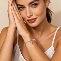 MISEFF S925 Sterling Silver Charm Character Image Cute Girl Pendant Fit Original Bracelet DIY Jewelry Making Women Birthday Gift