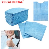 100pcs Dental Bibs Sheets Disposable Waterproof Tattoo Clean Pad With Rope Table Covers Napkins Tattoo Accessories Oral Hygiene