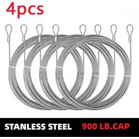 4PCS 2M 304 Stainless Steel Wire Canopy Rope Fishing Lifting Cable Clothesline Diameter 2mm Shade Sail Awning Rustproof Kit