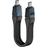 1pc USB-C to USB 4 C Flat Adapter Cable 240W Thunderbolt 5/4 80Gbps, Fast Charging, OTG 8K Display 120Gbps SSD MacBook Dock