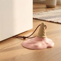 1PC Suction Cup Door Stopper Creative Ice Cream Door Stopper Detachable Hangable Anti Collision Pad Home Door Handle Protector