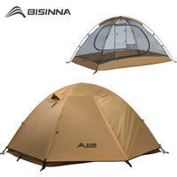 BISINNA Camping Tent 2 Persons Portable Waterproof Backpacking Tent Double-layer Outdoor Hiking Travel Camping Equipment
