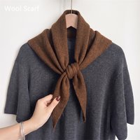 Soft Cashmere Mix Triangle Scarf Warm Cozy Neck Wrap Classic Triangular Muffler Lightweight Knit Daily Casual Wear Accessory
