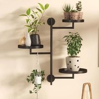 Wallpaper Green Plant Potted Rotating window plant stand Waterproof Creative Metal plant frame Simple Wall plant support Home