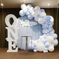 Wedding Balloons Arch White Pastel Blue Ballon Garland Kit Birthday Party Gender Reveal Baby Blue Bride Shower Decoration Globos