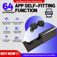 64-Channel Hearing Aid Magnetic Mini Size Invisible Smart App Fitting Rechargeable Portable High-Quality Bluetooth Hearing Aid