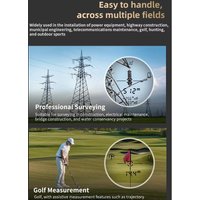 SNDWAY Golf Laser Rangefinder Rechargeable 800m/1000m/1500m 6X Magnification Monocular Telescope Range Finder for Outdoor Sports