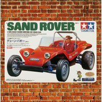 Metal Poster Vintage Rc Car Tin Sign Plaque Tamiya Buggy Sand Rover Boxart