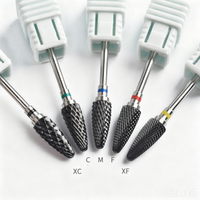 1or5pcs Black Nail Drill Bits DIY Professional Nail Cleaning Polishing Head For Callus & Dead Skin Removal Nail Art Tools
