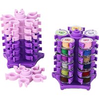 Sewing Bobbins Tower Storage Clips Stand For 30 Thread Spool Plastic Holder Clamps Organizer Sewing Machine DIY Embroidery Tool·