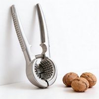Silver Metal Multifunctional Nutcracker Walnut Pliers Non-slip Grip Shelling Tool for Walnut Chestnut Hazelnut Pecan Kitchen