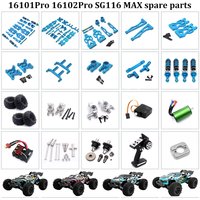 16101 PRO 16102 PRO SG116 MAX PRO RC Car 1:16 Niebieskie ulepszone metalowe części zamienne Model 4WD / Oryginalne części zamienne Przekładnia wału napędowego