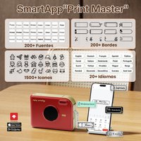 Phomemo A30 Mini Printer Wireless Bluetooth Label Maker Portable Design Ideal for Gift Tags Photo Labels