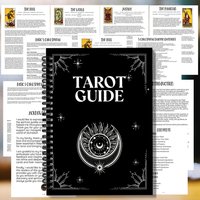 1PC Spiral Notebooks,Moon & Sun Tarot Guide Spiral Notebook, for Studying Tarot Energy Cycles Card Associations, Ideal for Cycle