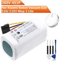 260V-4S1P Replacement Battery For Xiaomi Robot Vacuum E10 E10c C103 Mop 2 Lite Battery 2600mah