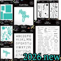 Clearstamp Set Sketchy Alpha Stamps 2026 New Metal Cutting Dies For DIY Scrapbooking Crafts Maker Photo Album Template Handmade