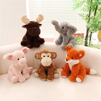 Soft Fluffy Animal Plush Toy Cute Stuffed Fox Monkey Elephant Doll Ideal For Holiday Presents Bedroom Decor And Stress Relief