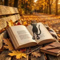 Kawaii Black Cat 3D Bookmarks Set of Plastic Animal Book Markers for Students And Teachers Creative Stationery Gift