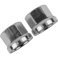 2PCS M9 M10 3/8 Bicycle Hub Nut Screws Rear Axle Nut Flange Front Wheel Screw Anti-skid Front Axle Nut Bicycle Accessories Parts